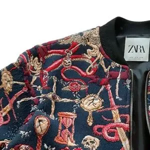Zara | Jackets & Coats | Zara Man Jacquard Bomber Jacket
